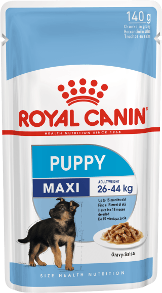 14745.580 Royal Canin Maxi Puppy - Paychi dlya shenkov krypnih porod 140gr kypit v zoomagazine «PetXP» Royal Canin Maxi Puppy - Паучи для щенков крупных пород 140гр