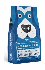 Havlife - Сухой корм для взрослых собак карликовых и малых пород, с лососем и рисом 3 кг