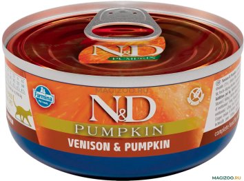 Farmina N&D Pumpkin - Консервы для кошек, Оленина с Тыквой 70 гр