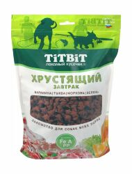 TiTBiT - Лакомства для собак всех пород, завтрак хрустящий с бараниной 