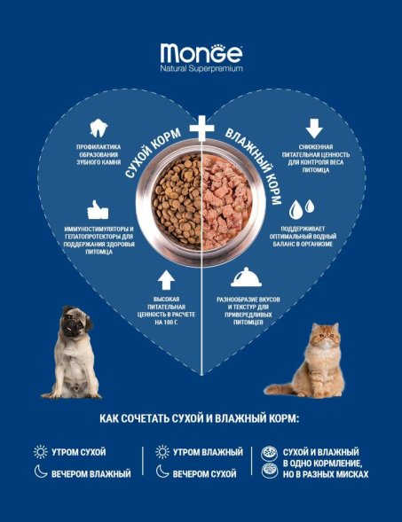 Monge Cat Natural - Консервы для кошек, из тихоокеанского тунца с лососем, 80г