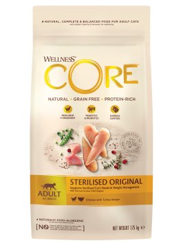 Core Sterilised - Корм для стерилизованных кошек и кастрированных котов, с курицей и индейкой