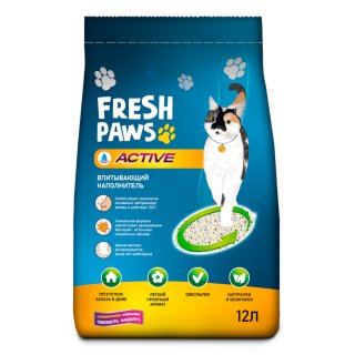 Fresh Paws - Впитывающий наполнитель для кошачьего туалета, с активированным углем