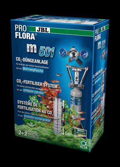 JBL ProFlora m501 - СО2-система с многоразовым баллоном 500 г для аквариумов до 400 л (120 см) , полный комплект