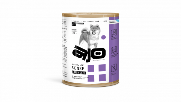 AJO Dog Sense - Мелкорубленное мясо для собак с чувствительным пищеварением с курицей, 400 гр