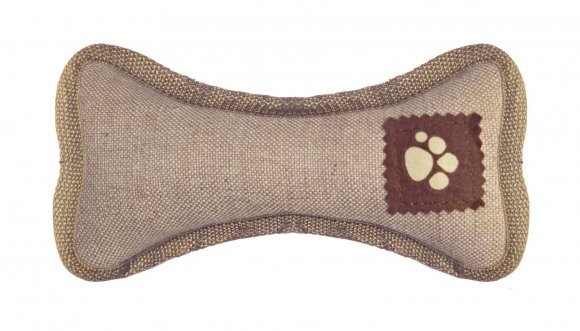 Yami-Yami - Игрушка-аппорт для собак "Кость", из брезента (100% хлопок, набивка), 24 см