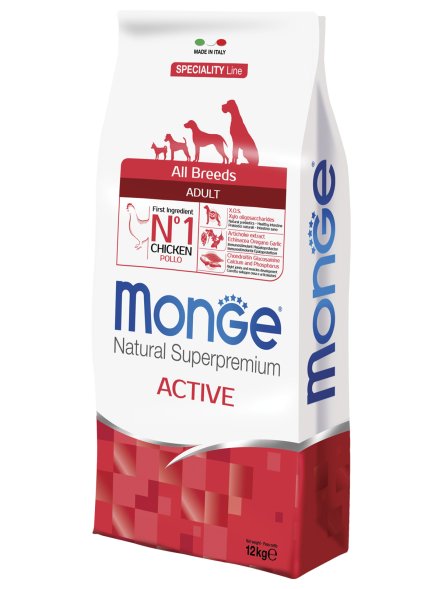 Monge Active - Корм для активных собак с курицей 12 кг