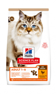 Hill's Science Plan - Сухой корм для взрослых кошек, беззерновой, с Курицей, 1.5 кг