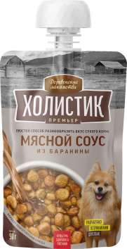Деревенские Лакомства Холистик Премьер - Мясной соус для собак из баранины, 90 г