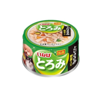 Inaba Тороми - Консервы для собак, Филе Курицы и Овощи, в Бульоне, 80 гр