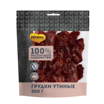 Мнямс - Лакомство для собак, Грудки Утиные, 500г