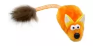 ВАКА - Игрушка для кошек Лиса с хвостом трубочка кисточка из меха