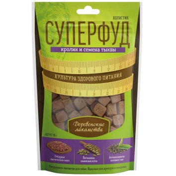 Деревенские Лакомства - СУПЕРФУД - Кролик и семена тыквы 90гр