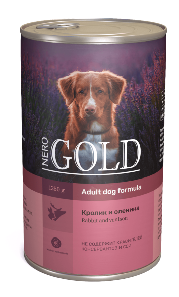 Nero Gold - Консервы для Собак - Кролик с олениной