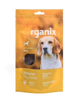 Organix - Лакомство для собак, нарезка из куриного филе, 100гр Organix - Лакомство для собак, нарезка из куриного филе, 100гр