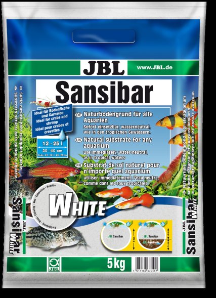 JBL - Декоративный грунт для пресноводных и морских аквариумов, белый, 5 кг (Sansibar WHITE)