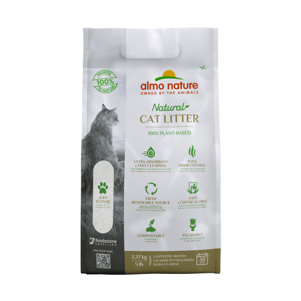 Almo Nature Litter - 100% Натуральный биоразлагаемый комкующийся наполнитель