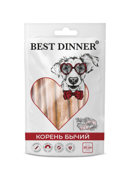 Best Dinner - Лакомство сухое для собак «Бычий корень», 20 см