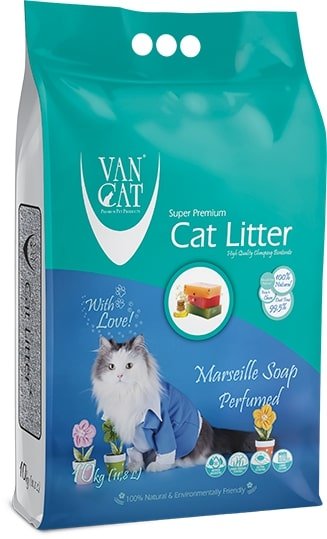 Van Cat - Комкующийся наполнитель без пыли, с ароматом Марсельского мыла