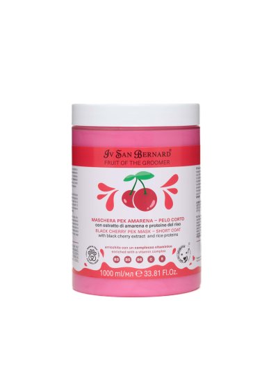 Iv San Bernard Fruit of the Groomer Black Cherry — Восстанавливающая маска для короткой шерсти с протеинами риса