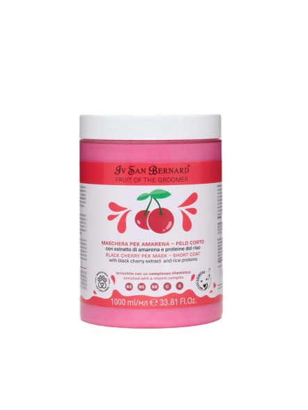 Iv San Bernard Fruit of the Groomer Black Cherry — Восстанавливающая маска для короткой шерсти с протеинами риса