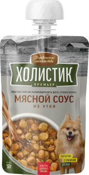 Деревенские Лакомства Холистик Премьер - Мясной соус для собак из утки, 90 г