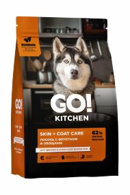 Go! Kitchen Skin + Coat Care  - Сухой корм для щенков и собак, лосось с фруктами и овощами