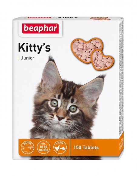 33831.580 Beaphar Kitty’s Junior - vitamini dlya kotyat kypit v zoomagazine «PetXP» Beaphar Kitty’s Junior - витамины для котят