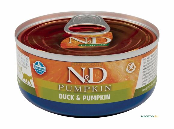 Farmina N&D Pumpkin - Консервы для кошек, утка с тыквой 70 гр