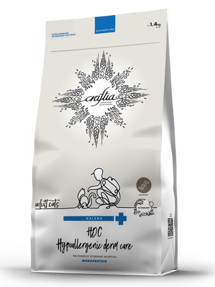 Craftia Galena Hypoallergenic Derm Care - Ветеринарная диета для кошек, при Пищевой Аллергии и Заболеваниях Кожи