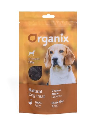 Organix - Лакомство для собак, нарезка из утиного филе, 100гр Organix - Лакомство для собак, нарезка из утиного филе, 100гр