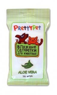 Pretty Cat - Влажные салфетки универсальные для лап, глаз и ушей