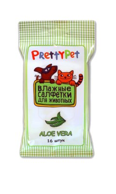 Pretty Cat - Влажные салфетки универсальные для лап, глаз и ушей Pretty Cat - Влажные салфетки универсальные для лап, глаз и ушей