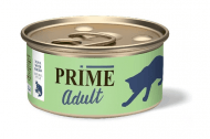 Prime - Консервы для взрослых кошек, Тунец с Кальмаром в собственном соку, 70 гр