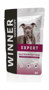 Мираторг Winner Expert Gastrointestinal - Консервы для собак, Забота о пищеварении, 85 гр