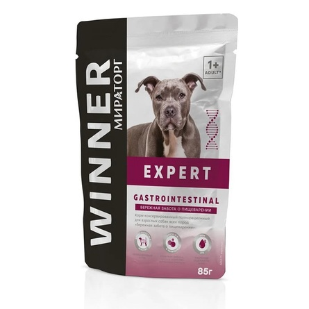 Мираторг - Winner Expert Gastrointestinal - Консервы для собак, Забота о пищеварении, 85 гр