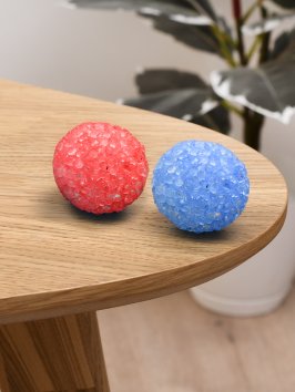 PetSHOP - Игрушка для кошек, мяч кристалл с бубенчиком, 5 см, 2 шт