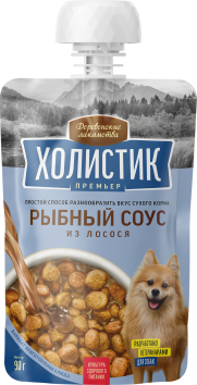 Деревенские Лакомства Холистик Премьер - Рыбный соус для собак из лосося, 90 г
