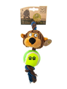M-Pets - Эко игрушка для собак с пищалкой Dennis, 28x10,5 см