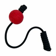 Mr.Kranch - Игрушка для собак, Мяч на шнуре, 6 см, Красная