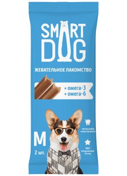 Smart Dog - Лакомства жевательное лакомство с омега-3 и 6 для собак и щенков