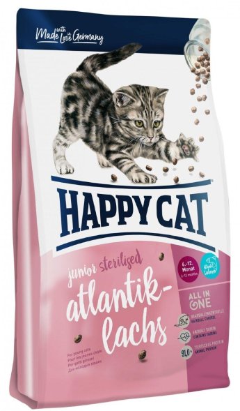 Happy Cat Sterilised - Сухой корм для стерилизованных котят, с атлантическим лососем