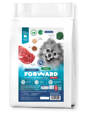 Forward - Сухой корм для взрослых собак мелких пород, с говядиной 5 кг Forward - Сухой корм для взрослых собак мелких пород, с говядиной 5 кг