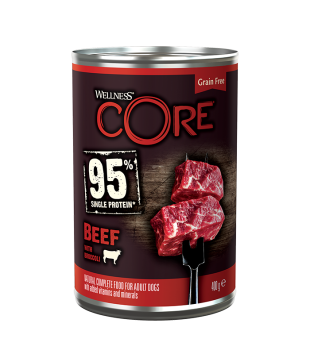 Core 95 - Консервы для собак, говядины с брокколи 400 г