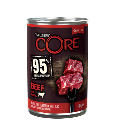 Core 95 - Консервы для собак, говядины с брокколи 400 г