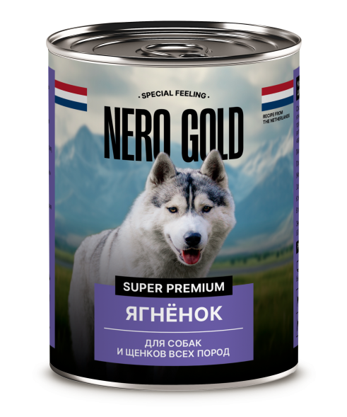Nero Gold - консервы для Собак - Свежий ягненок 415 гр