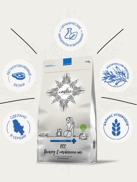 Craftia Galena Recovery&amp;amp;Convalescence Care - Ветеринарная диета для кошек, Поддержка в период восстановления и Реабилитации