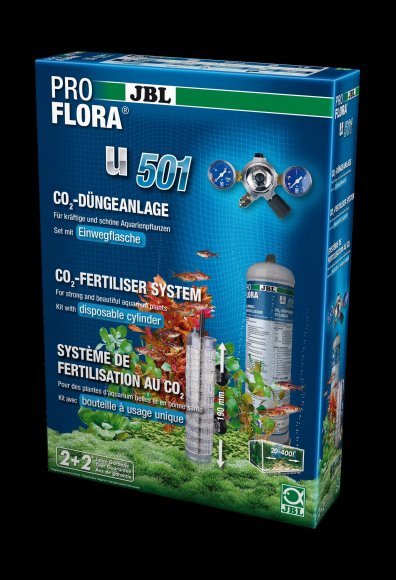 JBL ProFlora u501 - СО2-система с одноразовым баллоном 500 г для аквариумов до 400 л (120 см), полный комплект