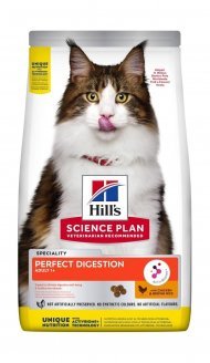Hill's Science Plan - Сухой корм для взрослых кошек, идеальное пищеварения, с Курицей и Коричневым рисом