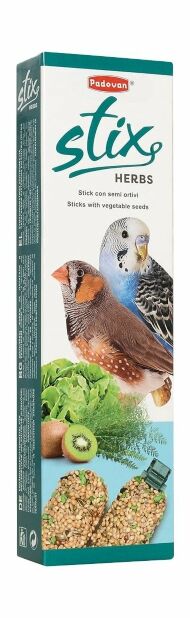 Padovan - Лакомство палочки с травами для волнистых попугаев и экзотических птиц, 80 гр